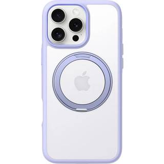 TORRAS - iPhone 16 Pro - Hybrid Plastik Cover m. Roterbar Kickstand Ring - MagSafe Kompatibel - Gennemsigtig / Lilla