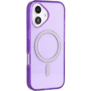 EIDERWOOD iPhone 16e Hybrid Glitter Plastik Cover - MagSafe Kompatibel - Lilla