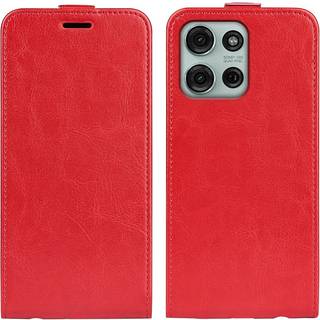 EIDERWOOD Motorola Moto G75 5G Etui med Kortlommer – Vertikal Flip Kunstlæder Cover - Rød