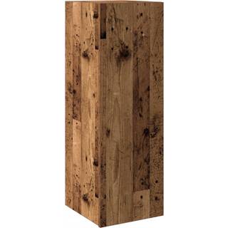 tv-bord 30,5x30x90 cm konstrueret træ antikt træ