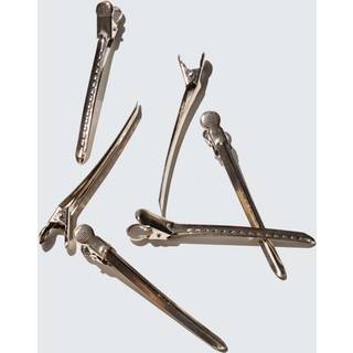 Styling Hair Clips, 6-Pack, Silver