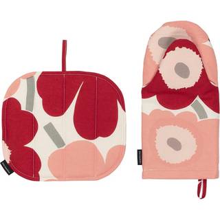 Pieni Unikko Køkkentekstiler sæt, cherry rose