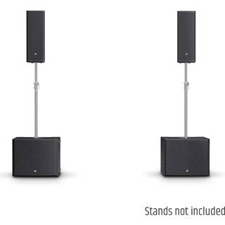 LD Systems 2 x double 8" powered PA Speaker + 2 x 18" powered Subwoofer