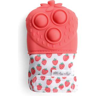 Itzy ritzy silikone t?nder MITT - Beroligende sp?db?rnstand Mitten m/justerbar stropp Crinkle Sound Textured Silicone Soothes ?m og h?vet tandk?d