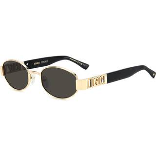 Dsquared2 Mand D2 0155/S 000/IR Solbriller Metal Guld Grå Rund Normal