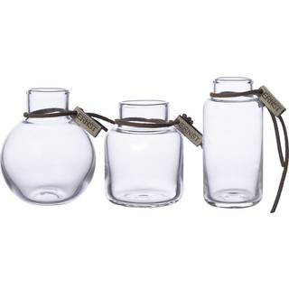 Glasvase 8 cm, 3-pak
