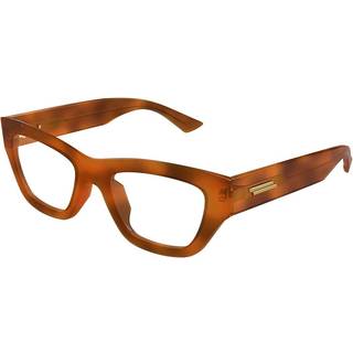 Bottega Veneta Kvinde BV1360O 006 Optiske stel Acetat Havana Transparent Firkantet