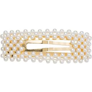 SOHO Mila Hårspænde med hvide perler, guld - No 6273