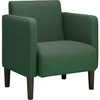 sofastol med armlæn 54 cm fløjlsstof mørkegrøn