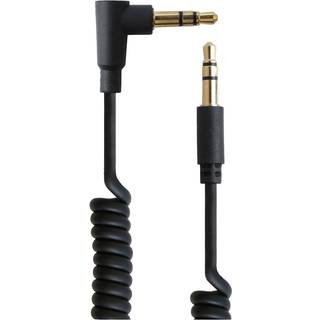 Senz Mini Jack Coiled M-M 0,8 m, sort ➞ På lager - klar til levering og afhentning