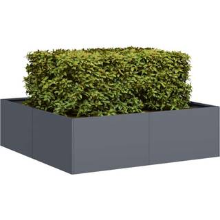 plantekasse 100x100x30 cm stål antracitgrå