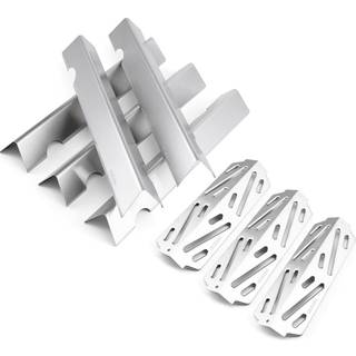 Qulimetal 66795 smagsstænger og 66040 varmeafbøjning til Weber Genesis II 300 /LX 300-serie Genesis II E-310 E-315 S-335 Grill Parts 304 Rustfrit