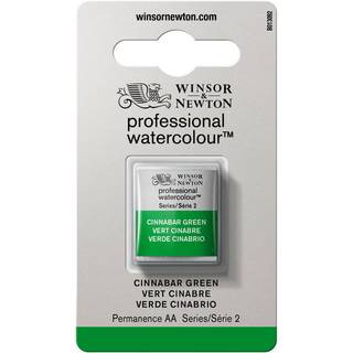 Winsor & Newton Professional Revival akvarelfarve half pan Cinnabar Green 420