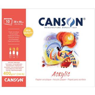 Canson Acrylic akrylblok 38×46 cm, 10 ark, 400 g/m²