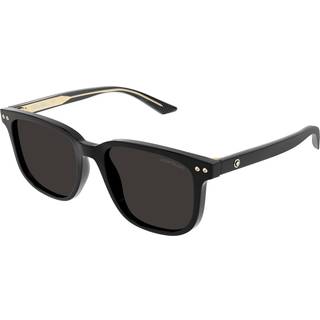 Montblanc Mand MB0258SA 001 Solbriller Acetat Sort Grå Firkantet