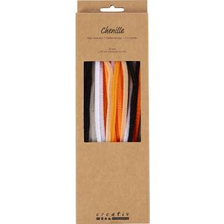 Chenille Piberensere i Halloweenfarver - 30 cm, 25 stk.