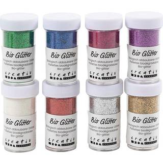 Bionedbrydelig Bio-Glimmer, 8 farver, 27 ml