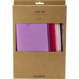 Hobbyfilt A4 - Lilla/pink, 10 ark
