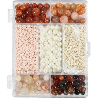 DIY Mix Agatperler til Unikke Smykker, Ass. Farver