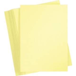 Lys Gul A4 Karton 180g - 100 Ark til Kreative Projekter