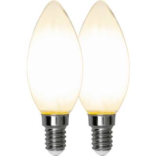 LED-lampe E14 C35 Frosted 470 lm, 2-pak