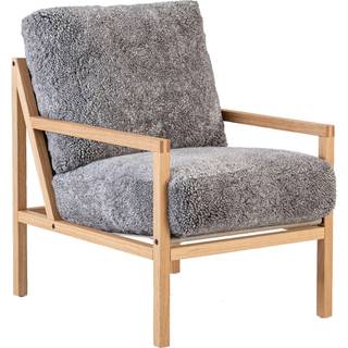 Jonas Ihreborn Seventy Five Wood Lænestol Egetræ / - Lænestole Fåreskind Scandinavian Grey - SEFFENLFSG