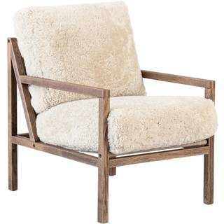 Jonas Ihreborn Seventy Five Wood Lænestol Røget Eg / - Lænestole Fåreskind Moonlight - SEFFEOLFML