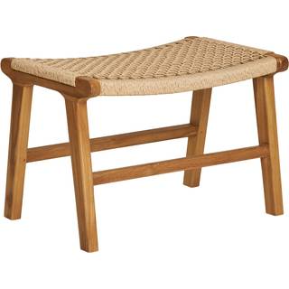 Derby Fodskammel i teak og polyrattan