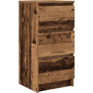 skænk 37,5x35x76 cm konstrueret træ antikt træ