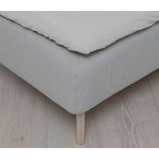 Splitlagen 210x210 cm - H-split - Lysegråt kuvertlagen til elevationsseng - Bomuldslagen fra Høie of Scandinavia