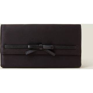 Accessorize Accessorize Black Bow Satin Clutch Bag