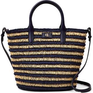 Lauren Ralph Lauren Lauren Ralph Lauren Natural Brie Striped Straw Raffia Tote Bag
