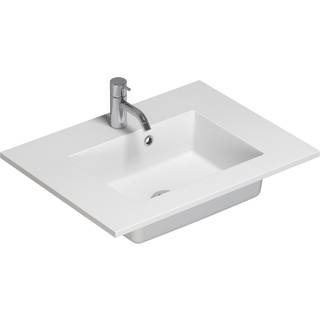 Scanbad Delta Micca håndvask 60 cm solid surface hvid