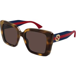 Gucci Kvinde GG1861S 002 Solbriller Acetat Havana Brun Firkantet