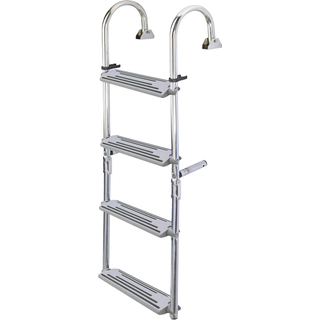 Foldbar badestige Nuova Rade, poleret rustfrit stål, 5 trin (3+2), 130 cm, 32.5 cm