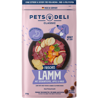 Pets Deli Tørfoder med lam, sød kartoffel og mynte 99.48 DKK/1 kg