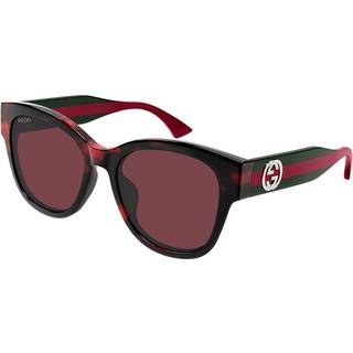 Gucci Kvinde GG1866SK 003 Solbriller Acetat Havana Rød Sommerfugl