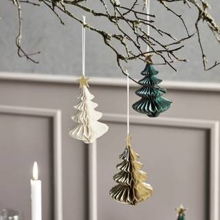 Julepynt, Tree, Gylden 6 stk