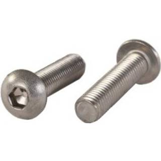 Buttonhead skrue - fuldgevind - M4 [ISO 7380-1] - Rustfrit stål A4