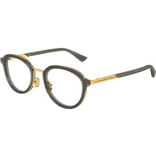 Bottega Veneta Unisex Bottega Veneta BV1377OA 004 Optiske stel Acetat Grå Transparent Rund
