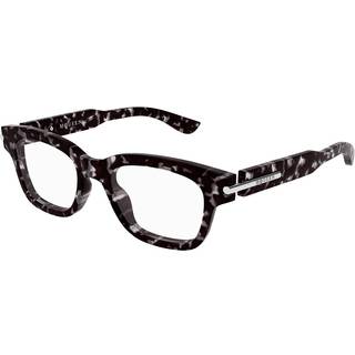 Alexander McQueen Unisex Alexander McQueen AM0497O 002 Optiske stel Acetat Havana Transparent Firkantet