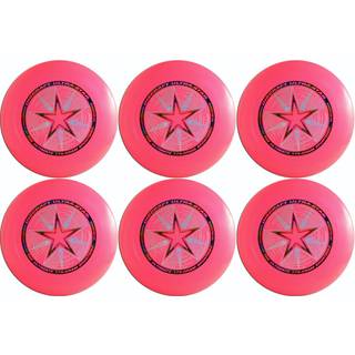 Diskaft Ultra-Star 175G Ultimate Frisbee Sport Disc (6 Pack) Pink