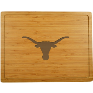 Texas University of the West Longhorns licenserede store bambusost/charcuterie -skærebræt 17 """" x 13 """"
