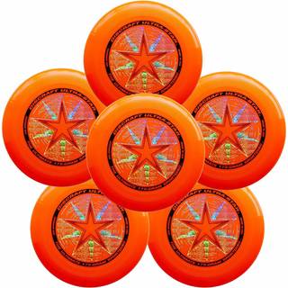 Diskaft Ultra-Star 175G Ultimate Frisbee Sport Disc (6 Pack) Orange