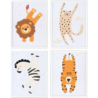 Lærred Home ESPRIT Lærred 30 x 1,8 x 40 cm