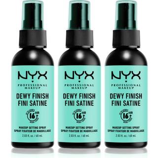 NYX Professional Makeup Makeup Setting Spray Dewy Fikseringsspray 3x60 ml - 3x60 ml