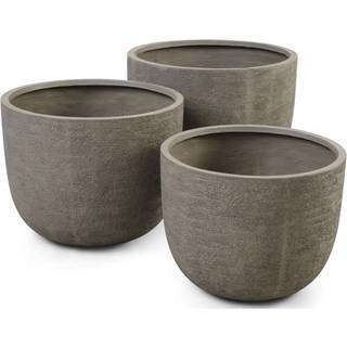 Cactus krukker, lysgrå, Fibercement Ø80/Ø90/Ø100 cm