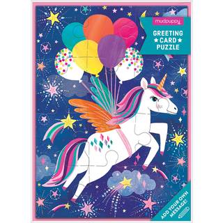 Unicorn Party Greeting Card Puzzle