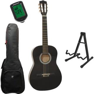 DiMavery AC-303 Klassisk Spansk Guitar 3/4 (Sort) Startpakke