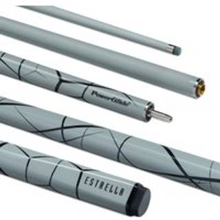 Powerglide Estrella Snooker Cue 2-delt 57" glasfiberkomposit 10 mm spids - grå